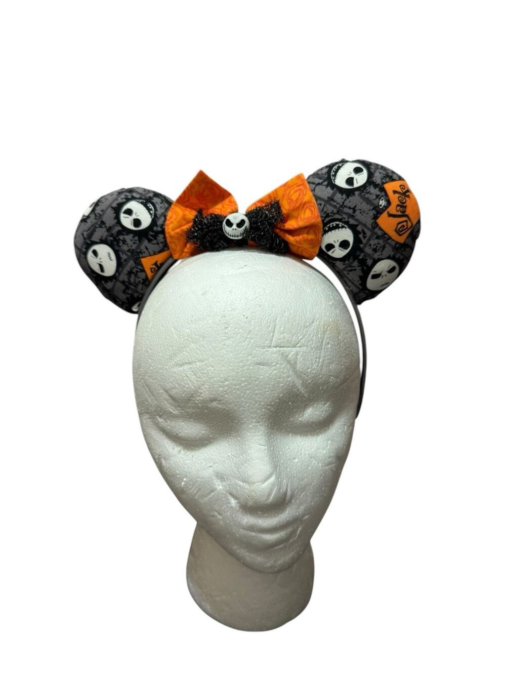 Handmade Disney Nightmare Before Christmas Jack Skellington Mickey Ears Headband
